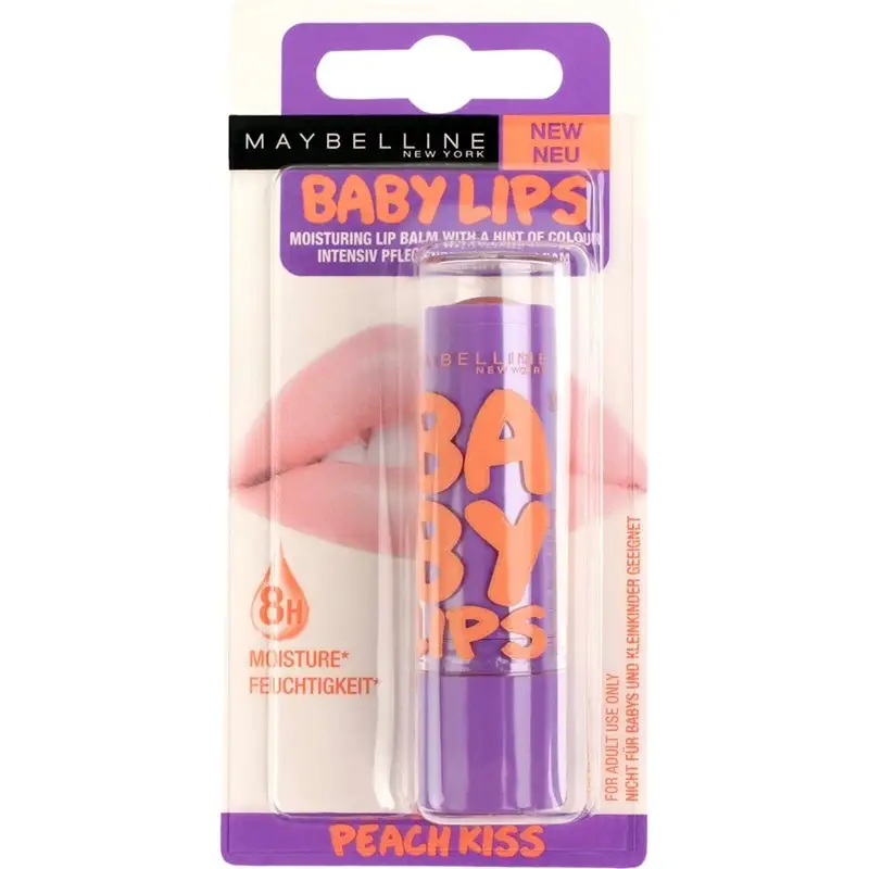 Maybelline Baby Lips Lip Balm Peach Kiss Blister 4g 3 Maybelline Baby Lips Lip Balm Peach Kiss Blister 4g