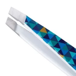 Tweezerman Mini Slant Tweezer Blue Mosaic