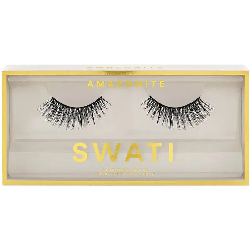 SWATI Cosmetics Faux Mink Lashes Amazonite Black 7 SWATI Cosmetics Faux Mink Lashes Amazonite Black - Bilde 5