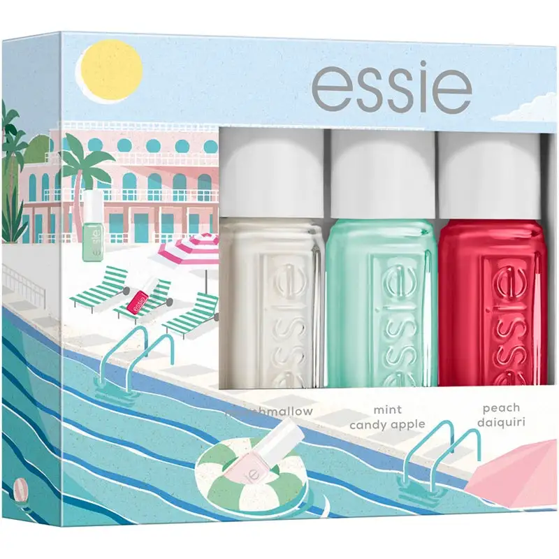 Essie Summer Mini Trio Kit 3 Have A Coctail Mint Candy Apple 15 Ml 3 Essie Summer Mini Trio Kit 3 Have A Coctail Mint Candy Apple 15 Ml