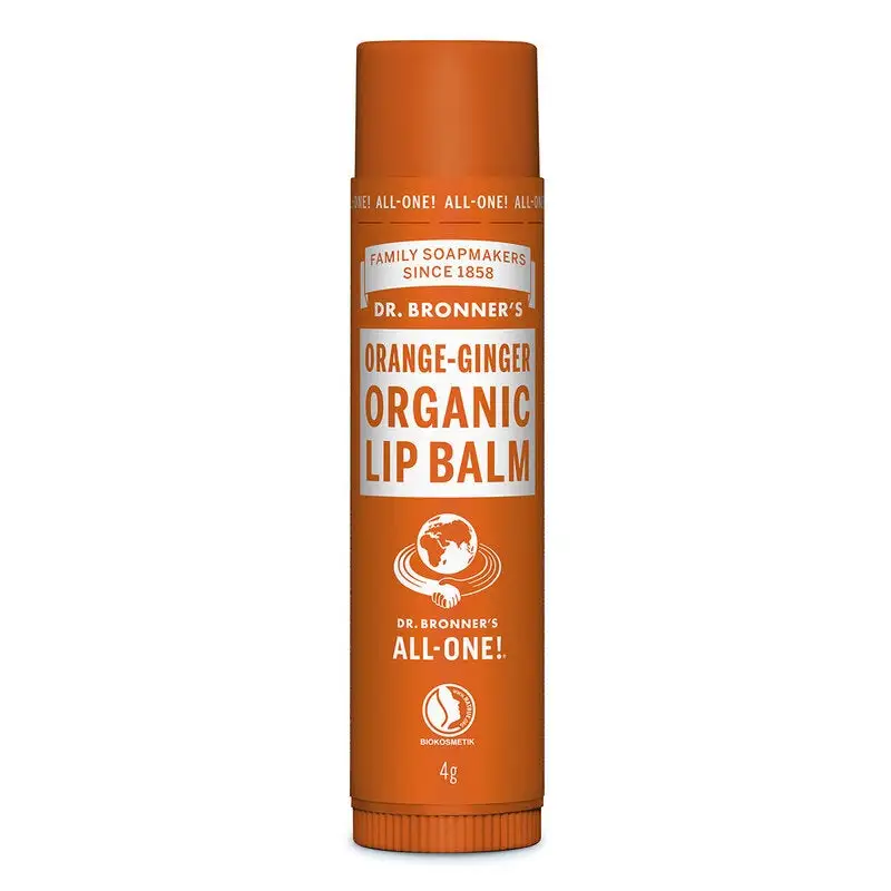 Dr. Bronner's Dr. Bronner's Organic Lip Balm Orange-Ginger 4 G 3 Dr. Bronner's Dr. Bronner's Organic Lip Balm Orange-Ginger 4 G