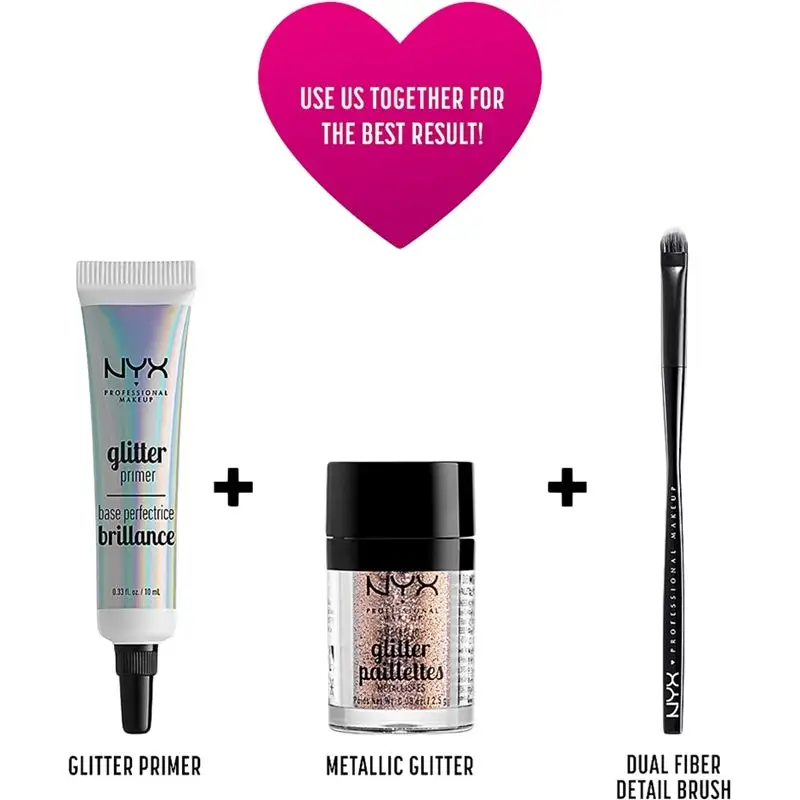 NYX Professional Makeup Metallic Glitter Goldstone 4 NYX Professional Makeup Metallic Glitter Goldstone - Bilde 2